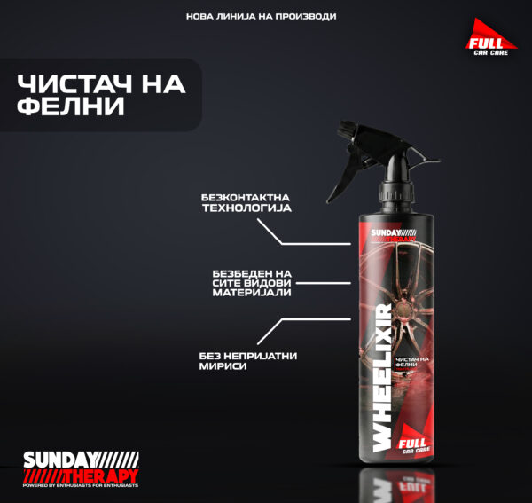 WHEELixir 750ml - Моќен чистач на фелни